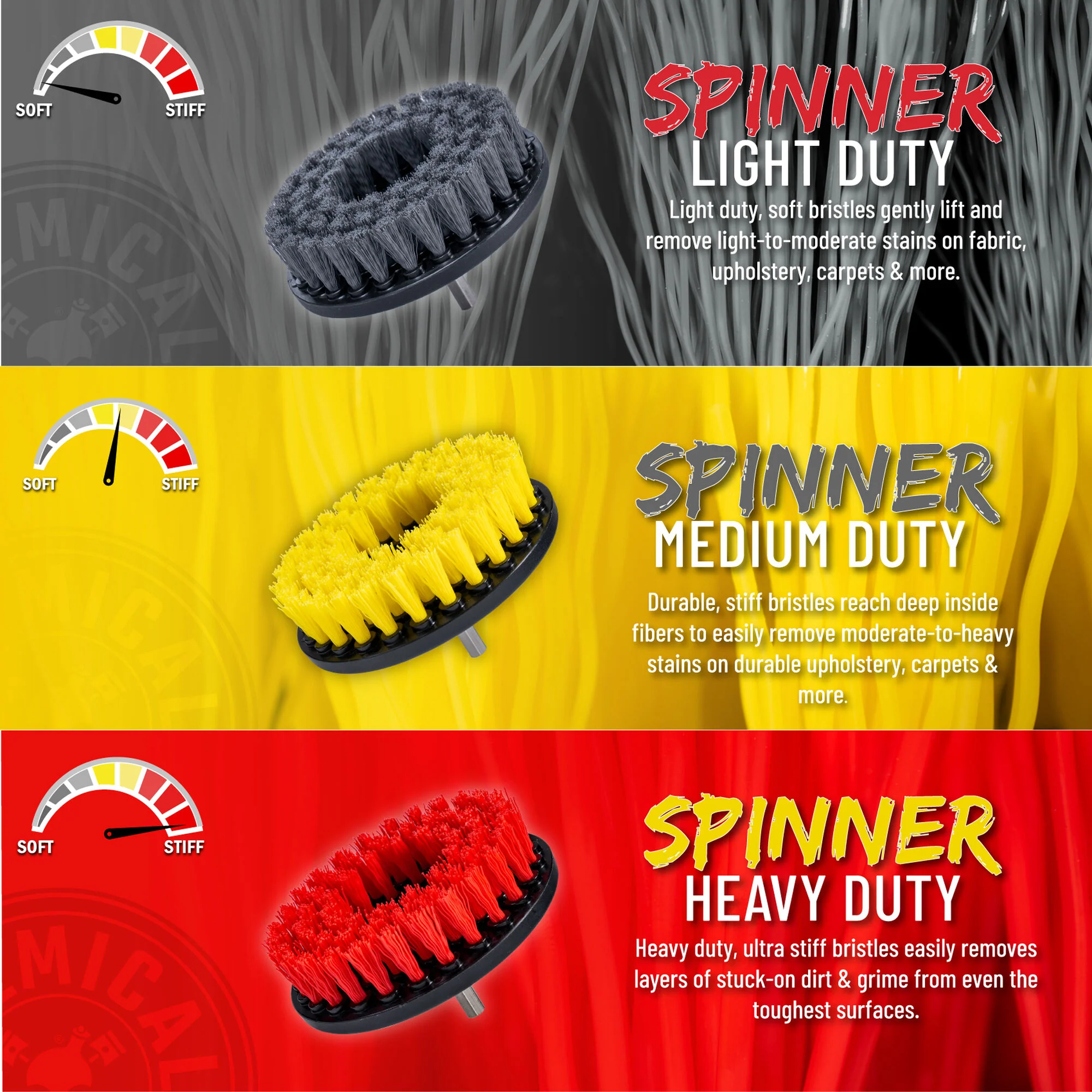 Chemical Guys Spinner Multi-Surface Drill Brush, Light Duty - Image 4