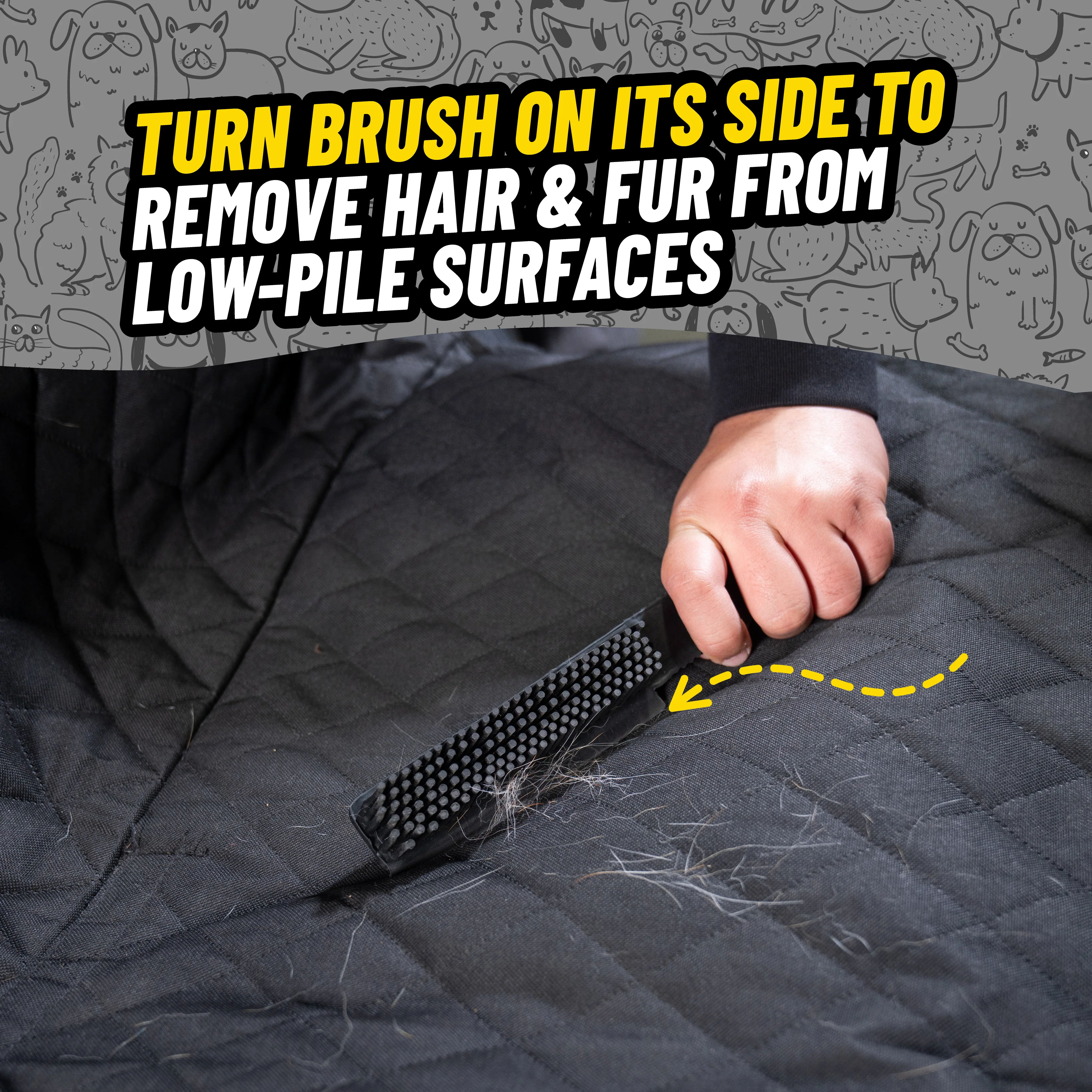 Professional Rubber Pet Hair Removal Brush - Image 3